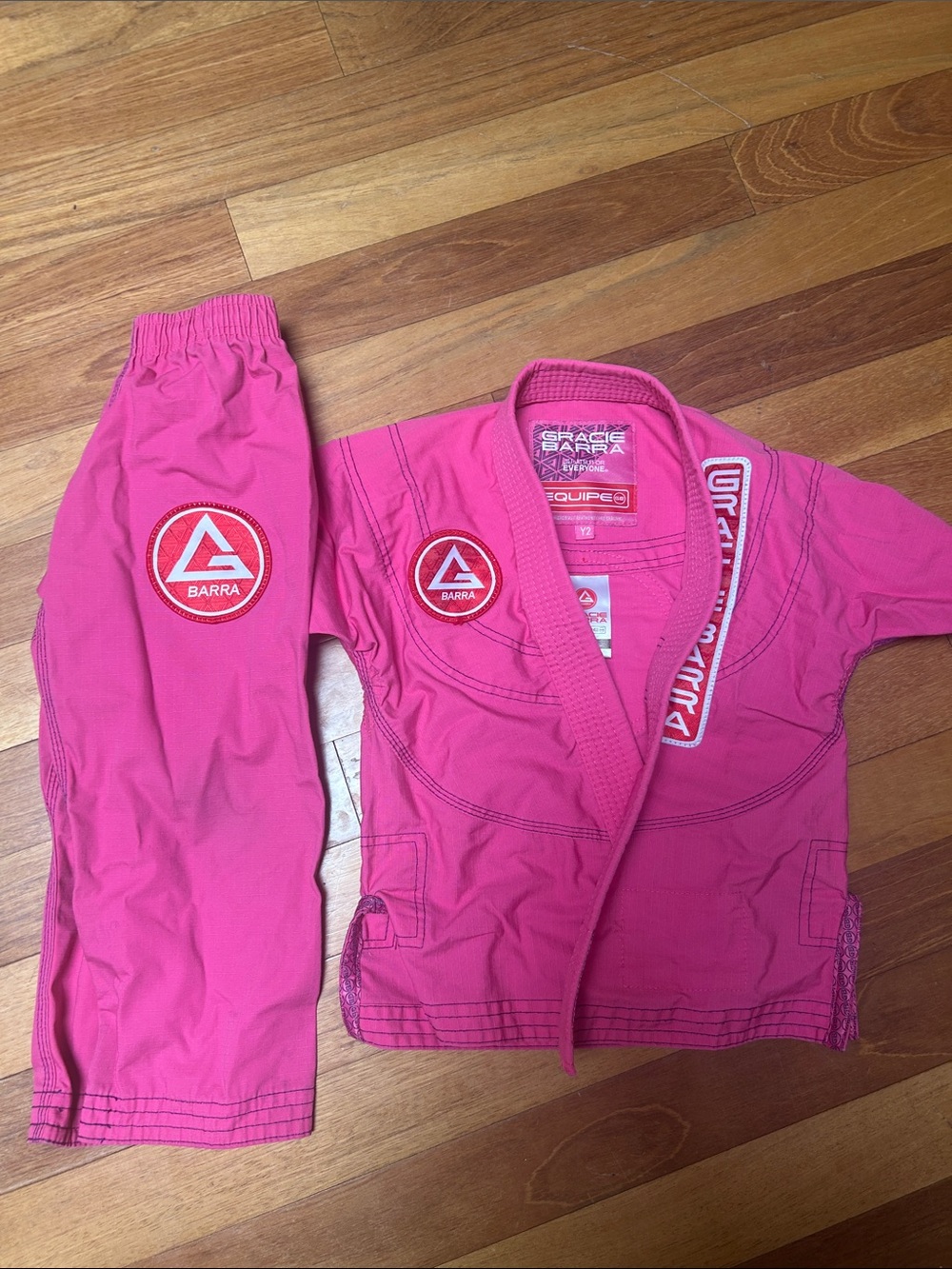 Kids Pink Jiu-Jitsu Gi Top and Pants